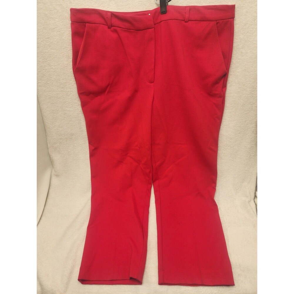 Ruby Rd. Dress Pants Red Stretch Formal Straight Leg Women 16